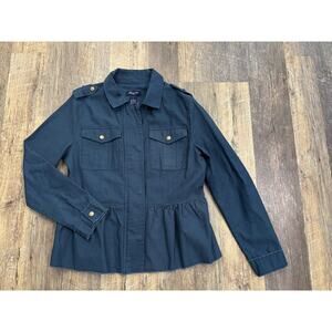 Anne Cai Women's Cotton Military Style Jacket Size Large
